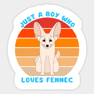 Just a boy who loves fennec Sticker